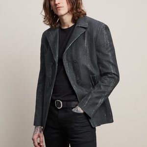 John Varvatos Vintage Inspired Double Breasted Jacket with Pick Stitch NWT